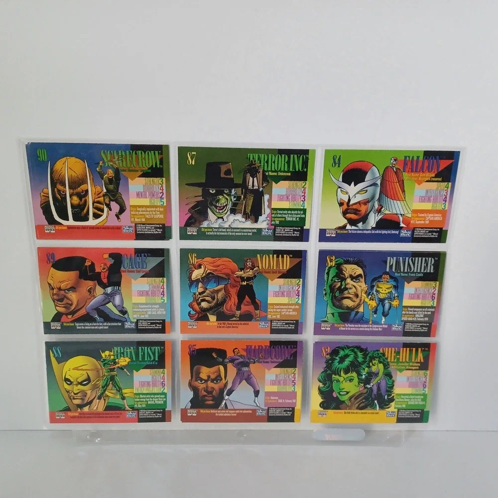 1993‎ SkyBox Marvel Universe trading cards #82-90